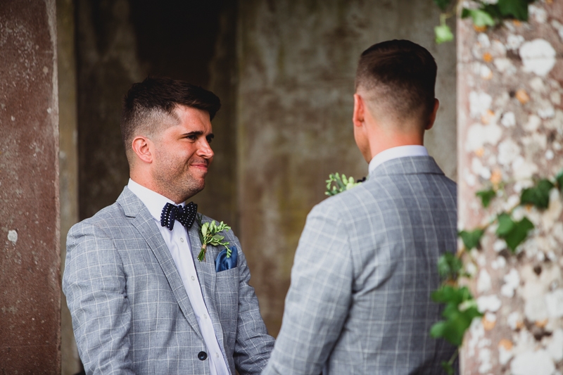 Grooms at ceremony