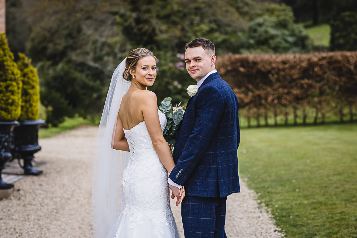 Crowcombe Court Bride and Groom during couple portraits